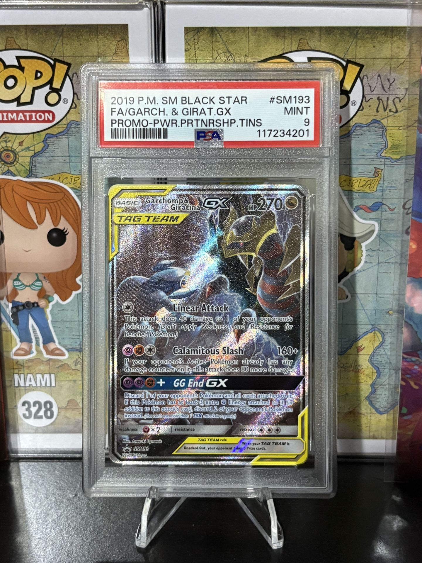Garchomp And Giratina GX Sun And Moon Pokemon Promo PSA 9