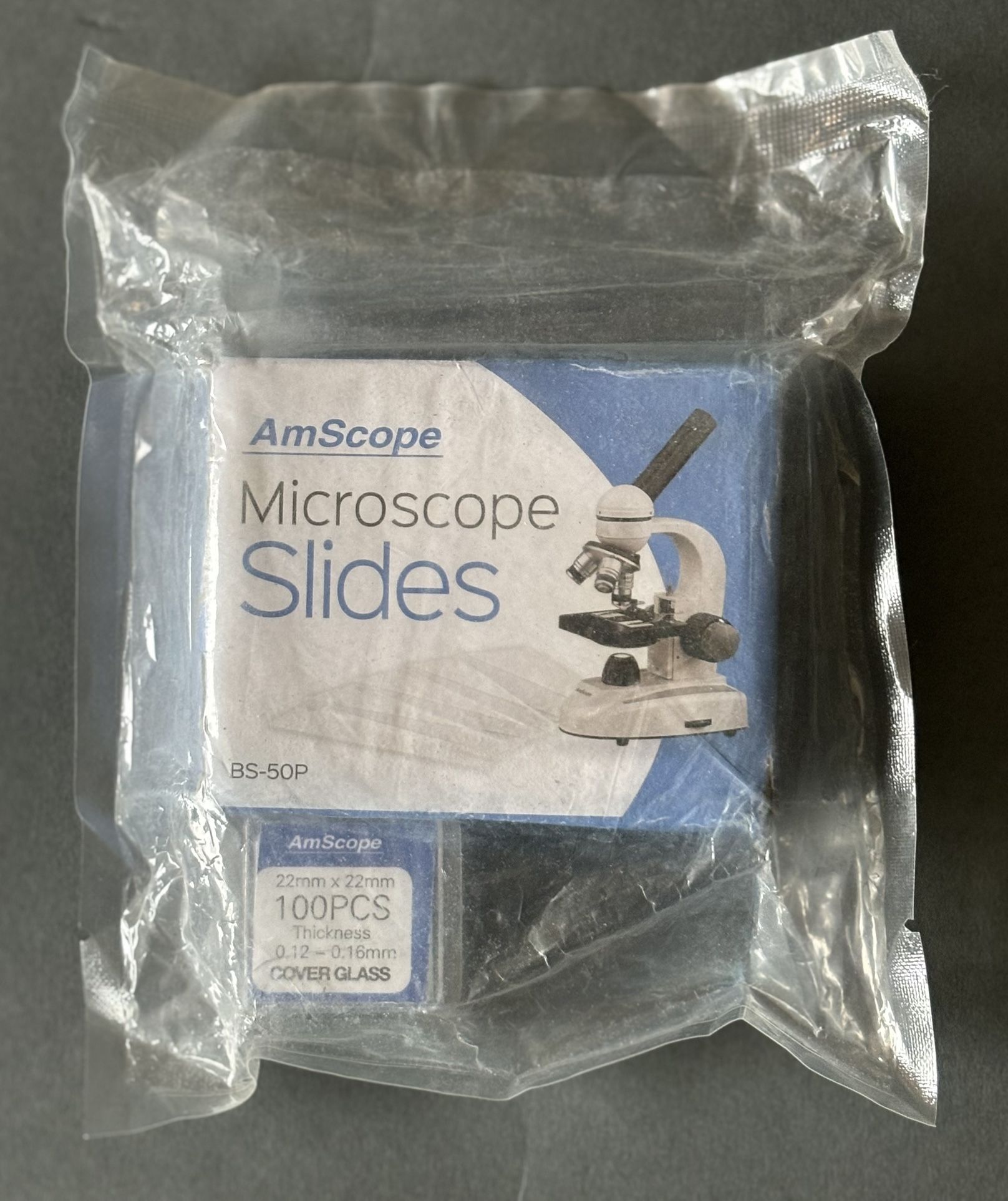 AmScope 50 Blank Microscope Slides W Ground Edges Pre-cleaned Clear Glass Slides