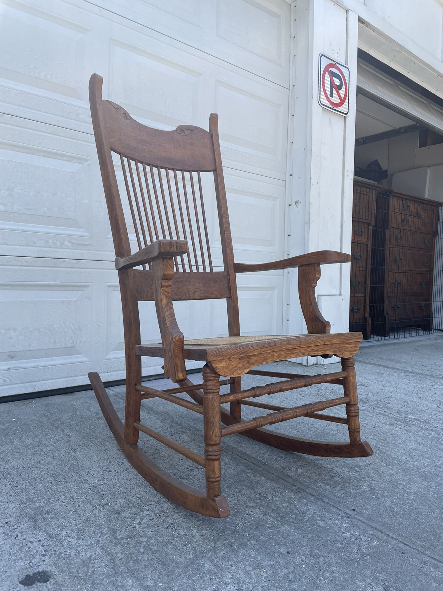 Stunning Heirloom Solid Wood Rocking chair 