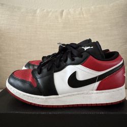 jordan 1 low bred toe size 5 used