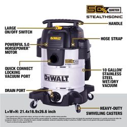 Dewalt Vacuum Wet & Dry 10 Gallons