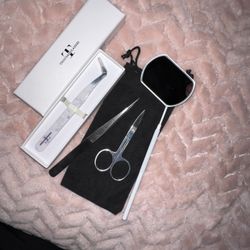 Lash Tweezers, Mirror And Scissors 