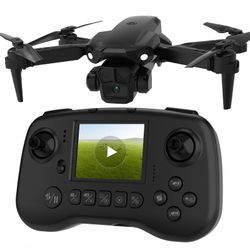 New TD12Pro Drone with 1080P Camera for Adults, Drone with LCD Screen Remote, Foldable RC Quadcopter, Mini Beginner Drone, One Key Start, Easy to fly,