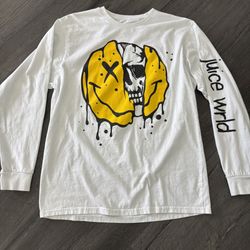 Spencer’s Juice Wrld Long Sleeve Shirt White Size L Hip Hop Rap Merch