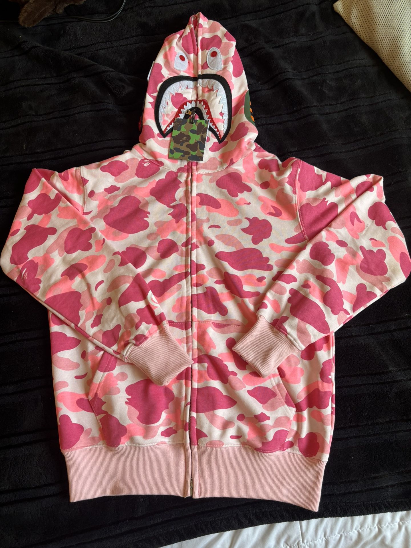 Pink bape hoodie
