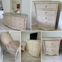 Wicker bedroom furniture