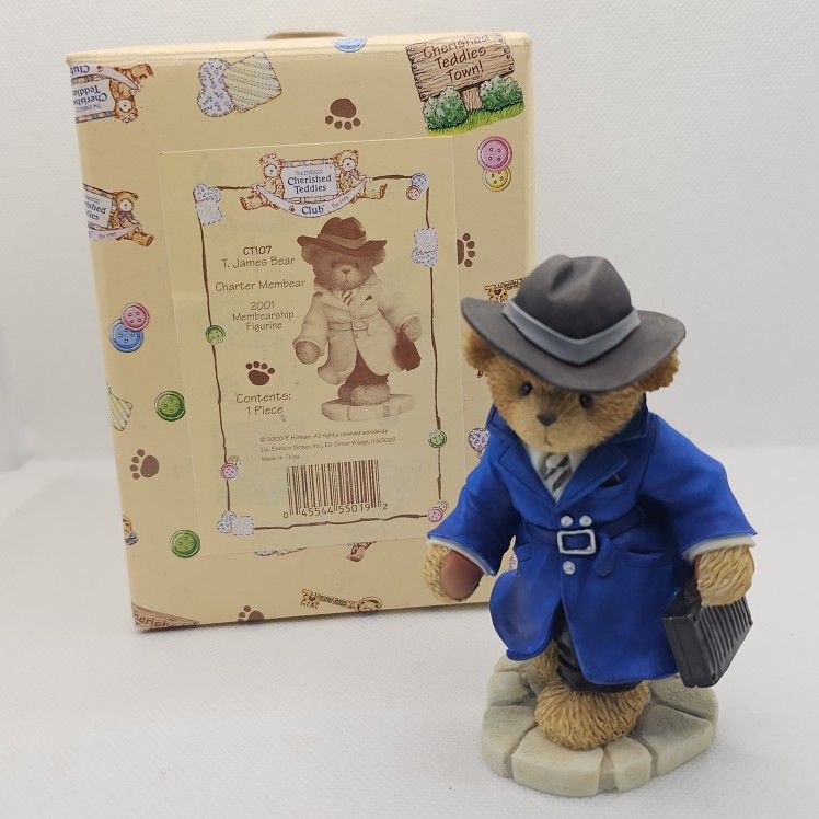 New Cherished Teddies JAMES BEAR Member 4.5" Figurine detective SLEUTH
MINT CONDITION, STORED IN THE BOX, COMES WITH ORIGINAL PACKAGING
Never disp