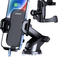 SUUSON Car Phone Holder Mount [Upgraded]-[Bumpy Roads Friendly] Phone Mount for Car Dashboard Windshield Air Vent 3 in 1,Hand Free Mount for iPhone 15