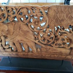 Elephant carved from a single piece of wood