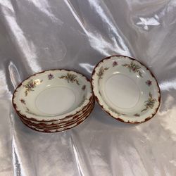 Discontinued Wembley By Harmony House China Soup Bowls 1950s