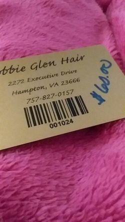 Bobby glen hair card theres 60 on it