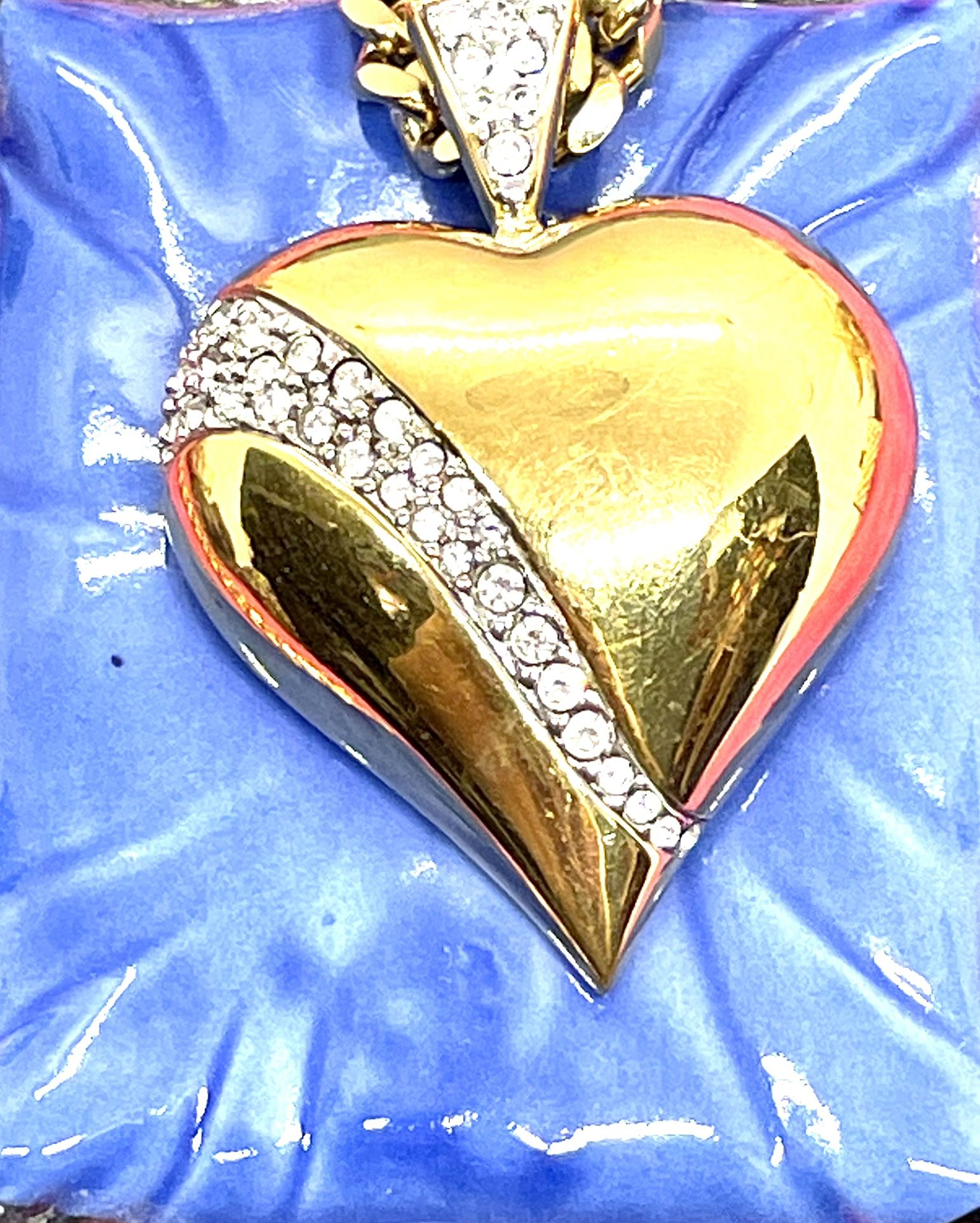 Lovely 31” Crystal Heart Necklace