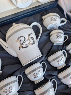 Casa Elite 21-Piece Silver "25" Anniversary Coffee/Espresso Set, New