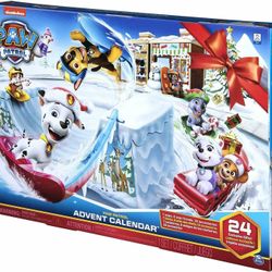 Brand New Paw Patrol Advent Calendar - Includes 24 Gifts to Explore-Ages 3+ Rare SEALED