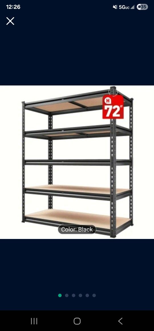 72' Heavy Duty Storage Shelves
