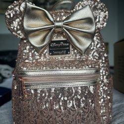 Disney Parks Minnie Mouse Sequined Mini Backpack by Loungefly New with Tags