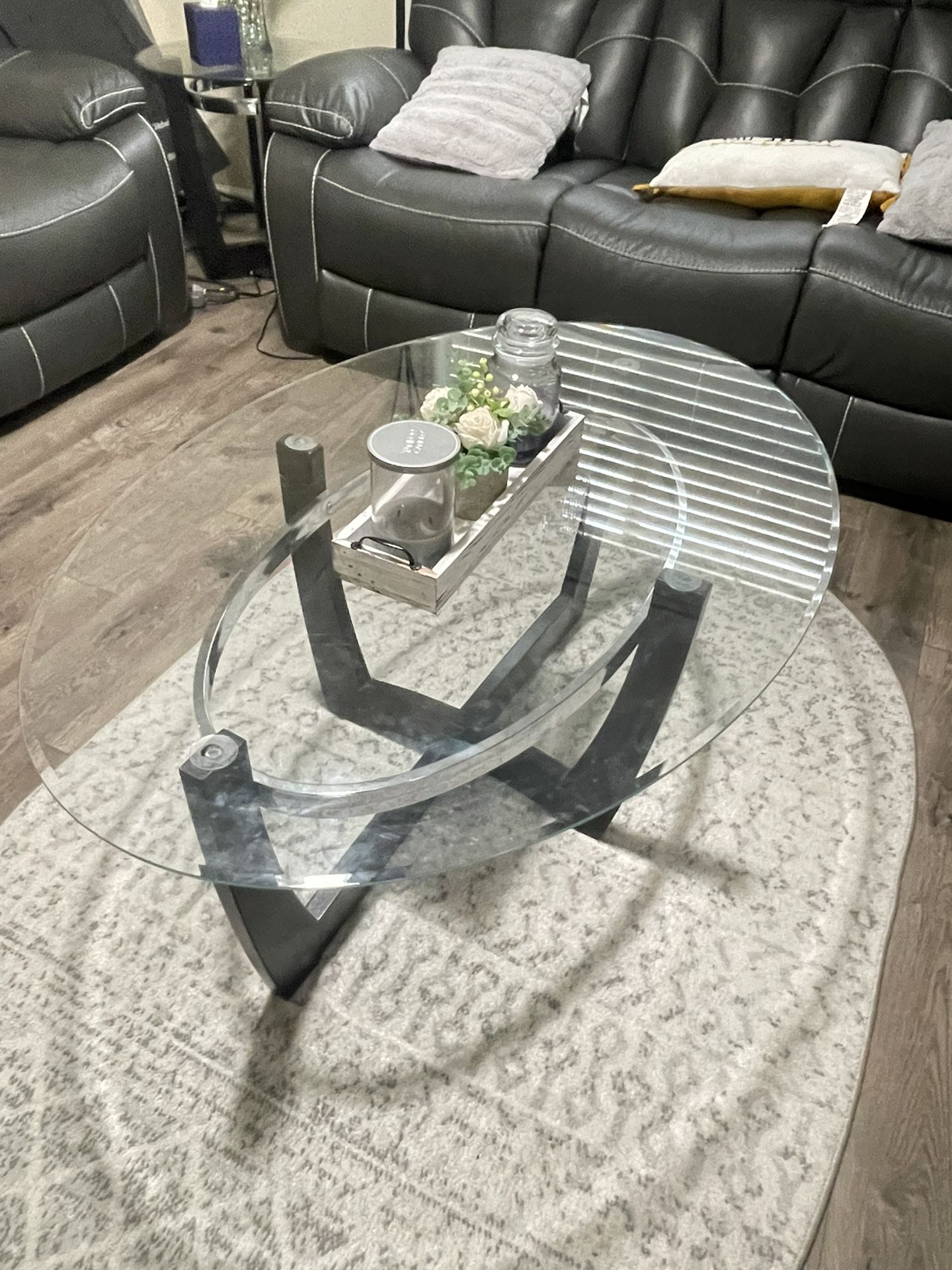 3pcs Glass Coffee Table