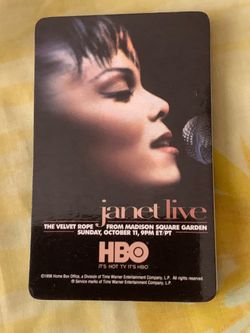Janet Jackson HBO Velvet Rope Promo Card 1998
