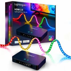 🎮 LightingWill HDMI 2.0 TV Sync Box RGB LED Backlight Kit | 4K 60Hz | Alexa & Google Compatible