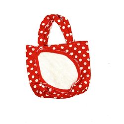 Red & White Polka Dots Tote Bag from Vintage 1970 Mattel “Get Ups & Go #7842”