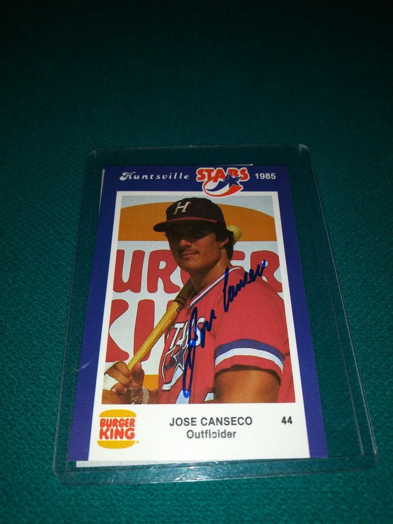 JOSE CANSECO 1985 HUNTSVILLE STARS ROOKIE CARD