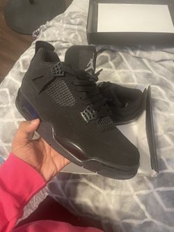 Black Cat Jordan 4s Size 9.5