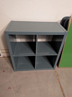 Green Ikea Kallax 4 cube storage