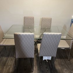6 Chair Dinner Table 