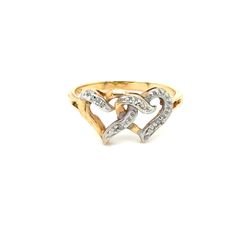 10k Gold Double Heart Ring