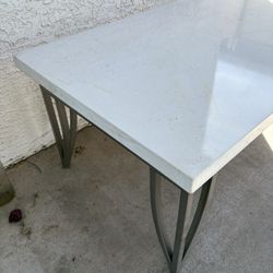 Vintage Table Steel Legs With Granite Top