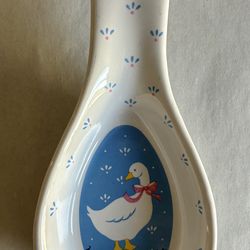 Vintage Country Goose Ceramic Spoon Rest