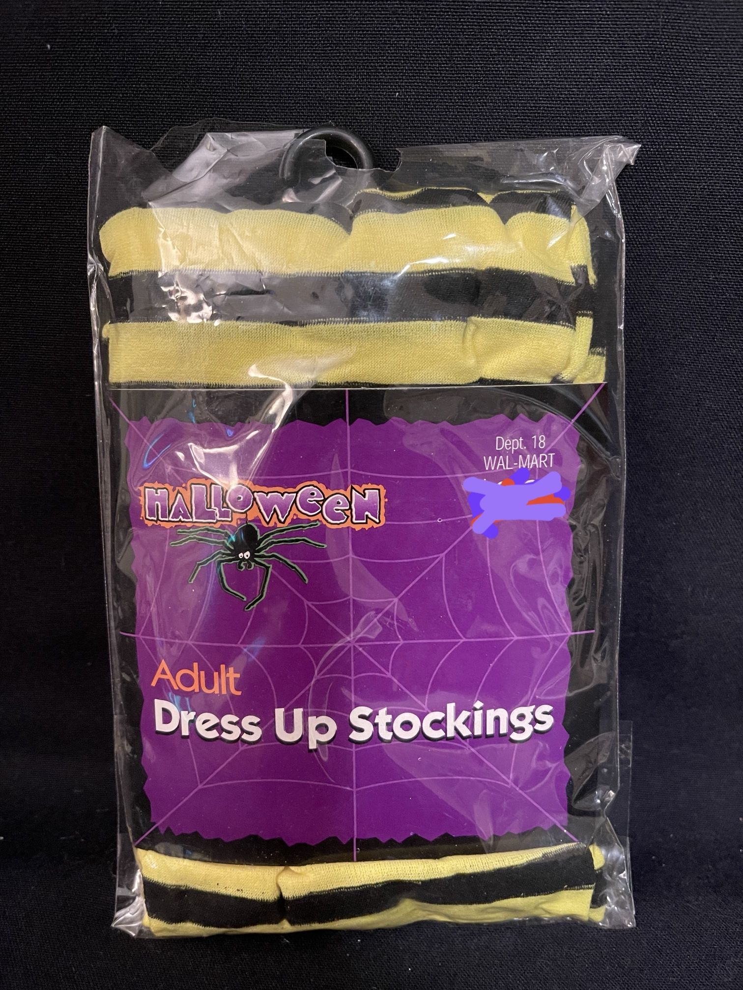 Halloween Adult Dress Stockings Yellow Black