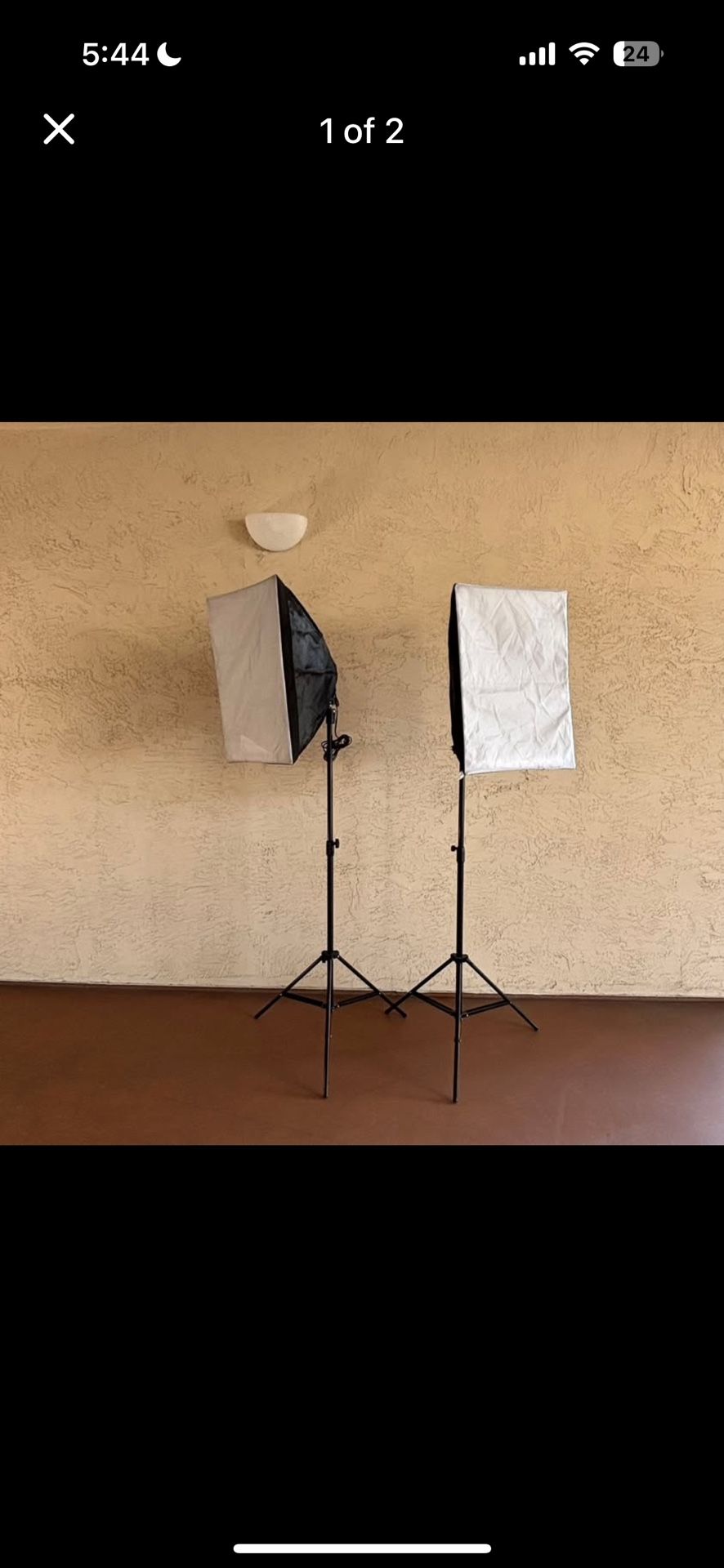 Set Of 2 Plug In Soft Box Lights
