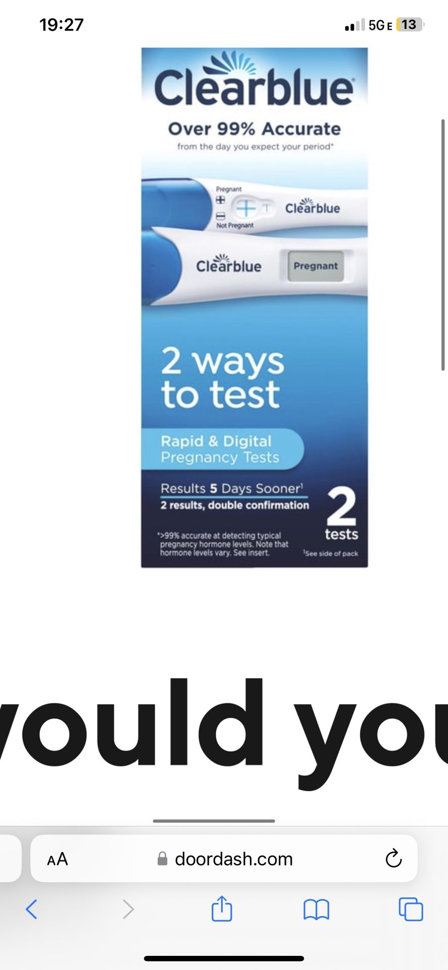 Sell Any Pregnancy Test In Big Lots