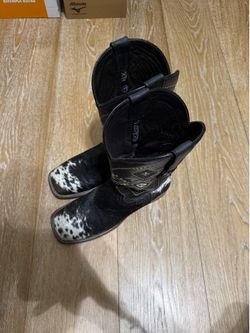 Cow hide boots