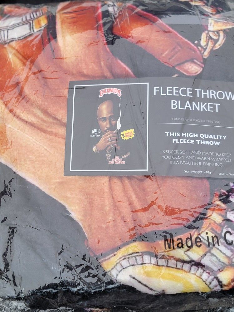 Tupac Blankets Fleece Throw Blanket