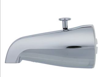 Chrome Wall-mount Bathtub Spout With Diverter