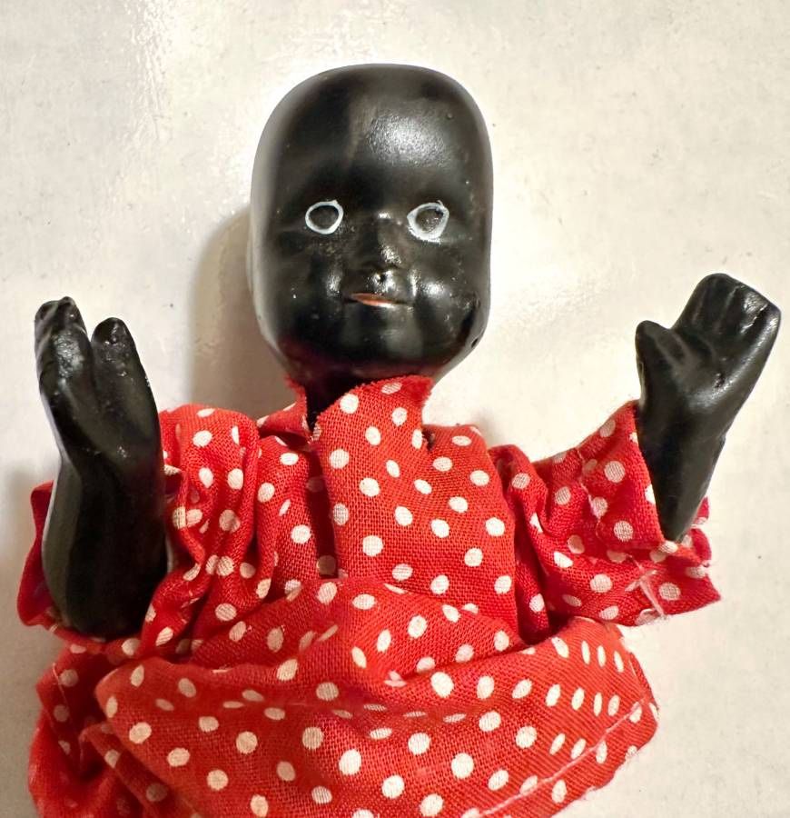 Vintage Collectible 1930s Bisque Porcelain Jointed Baby Doll