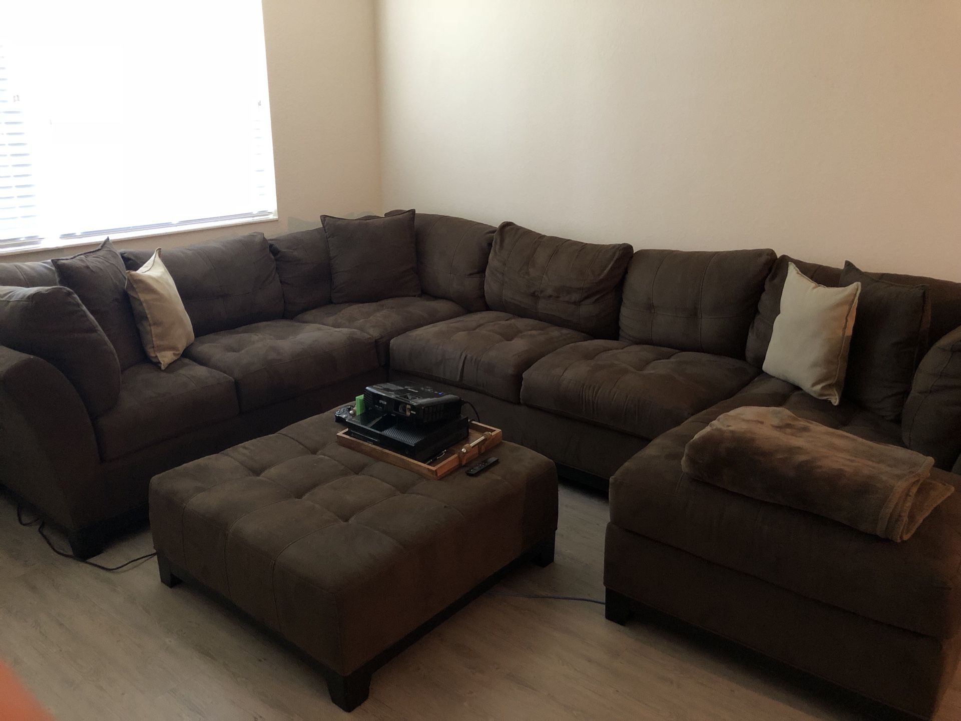 Big couch and ottoman