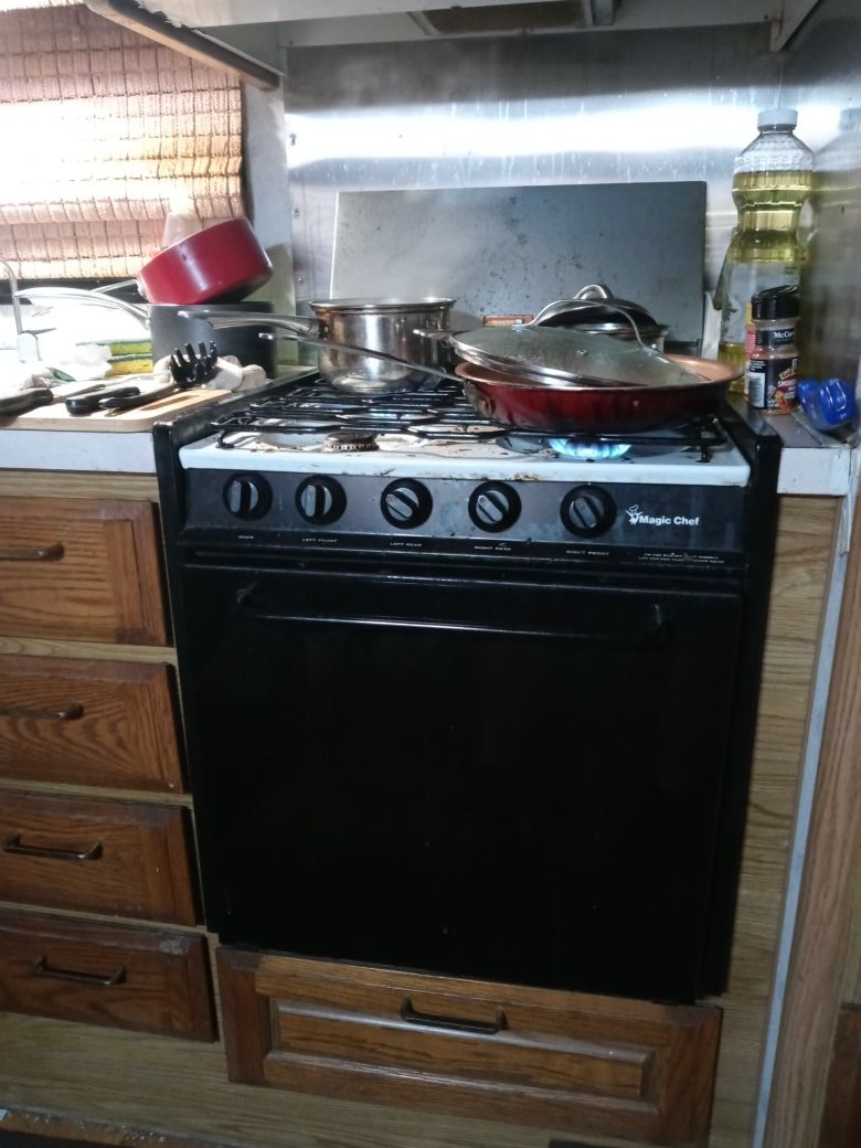 RV stove $50 and the pictures you can see it's still working