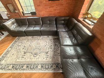 Modular Leather Sectional Sofa