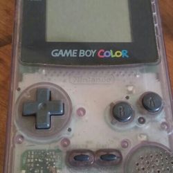 Clear Purple Color Gameboy.  No Game.  Missing Battery Cover