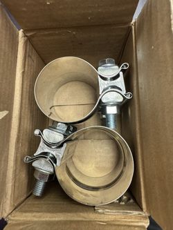 Floshine 2.25 in Lap Joint Band...Pipe Clamps preformed Statriess Steel for exhaust
