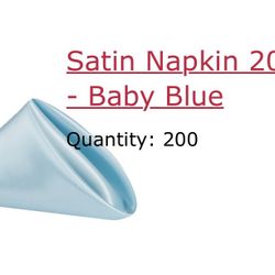 Baby Blue Satin Napkins
