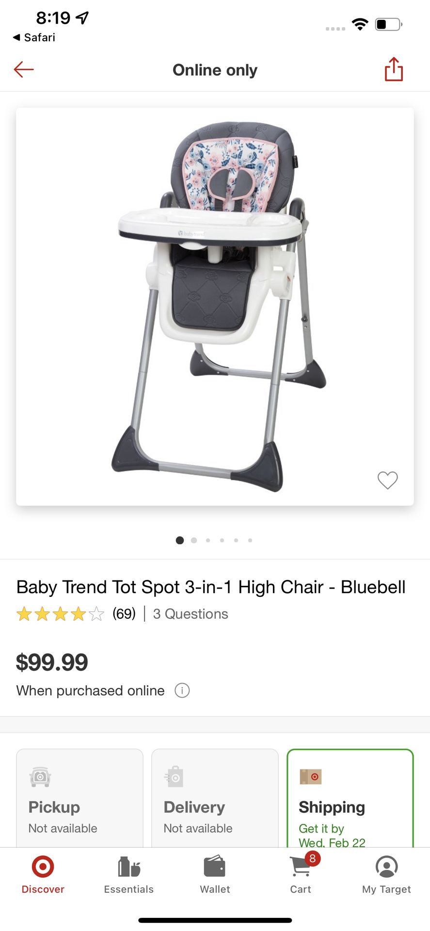 Brand New High Chair - $75
