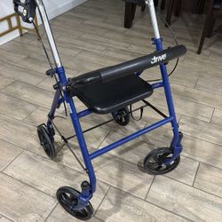 Four Wheeled Walker With Brakes
