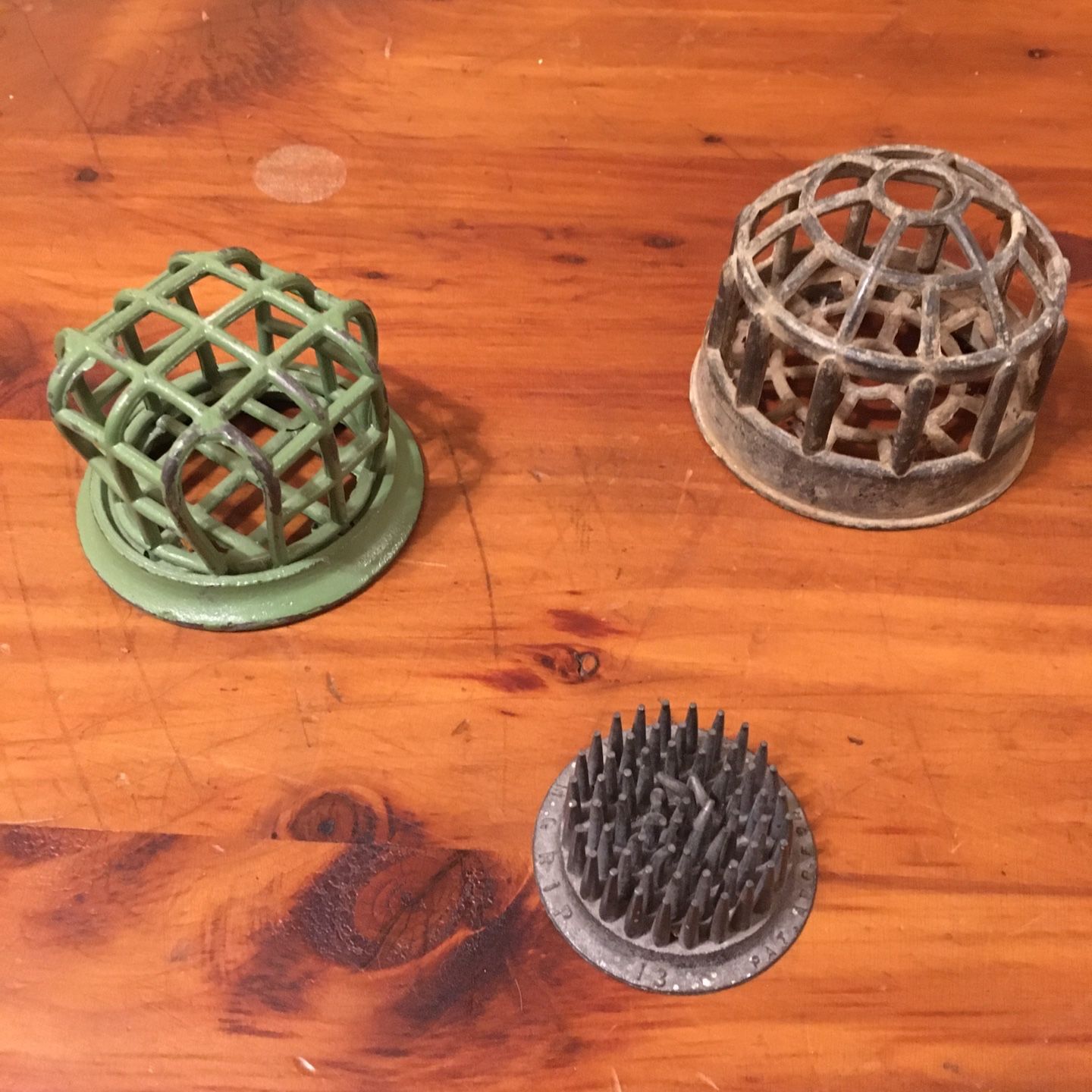 Antique Flower Frogs Metal $5 Pending