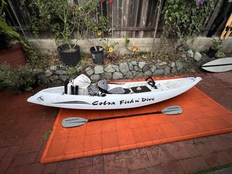 Cobra Fish N Dive Ocean Fishing Kayak – Fully Rigged (Paddle, Bait Tank, Fishfinder Wiring)