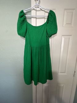 H&M mini green dress sized large