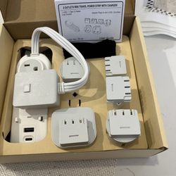Travel European Power Cord W/ Multiple Adapters